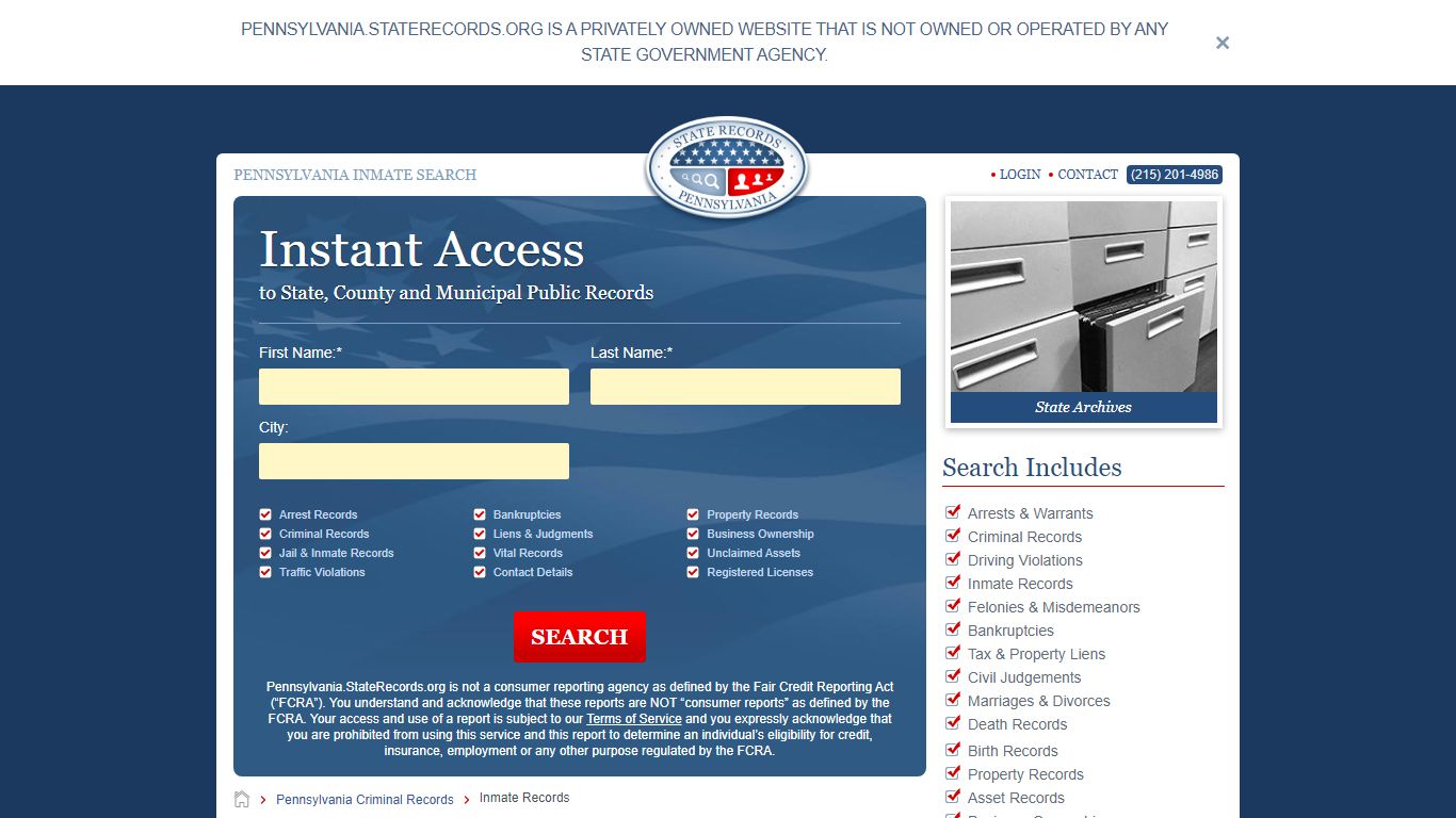 Pennsylvania Inmate Search | StateRecords.org